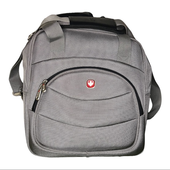 SwissGear Other - Swiss Gear Gray Briefcase Messenger Shoulder Bag Nylon Work School Carry On